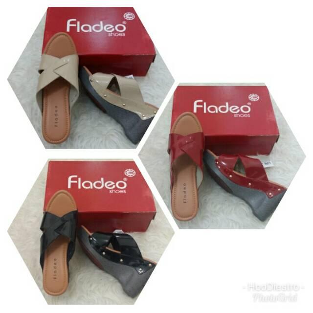 Fladeo - Sandal Wedges Wanita Branded Original Murah