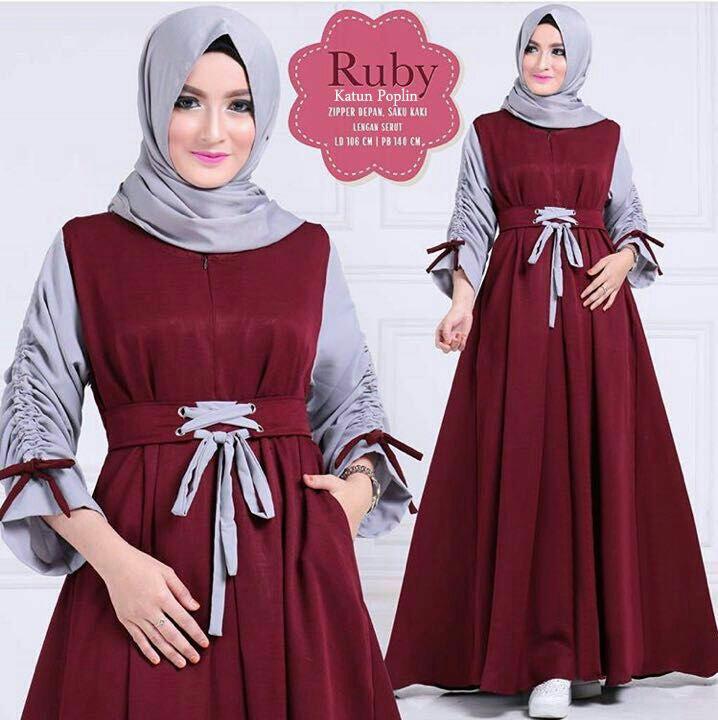 Honeyclothing Gamis Wanita Rabia / Dress Muslimah / Baju Muslim / Fashion Wanita / Dress Wanita