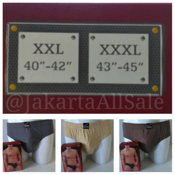 CELANA DALAM PRIA BIG SIZE JUMBO BESAR LUCKY GUY ISI 3 MURAH - EWTQEG
