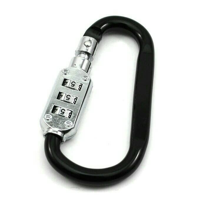 Carabiner Cardinal Casual Gantungan Lock Number BK0002