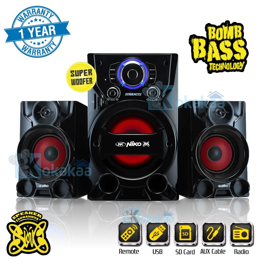 Niko Slank Speaker Dynamite Super Woofer Bomb Bass Technology Pengeras Suara + Bluetooth 55 Watt