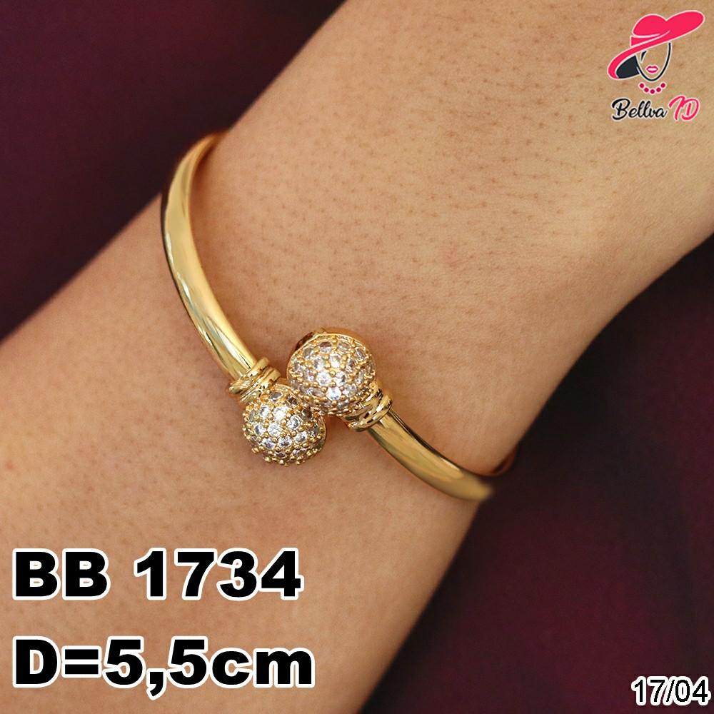 Gelang Bangle Emas Bola-Bola Pandora Simple Kekinian Murah B 1734