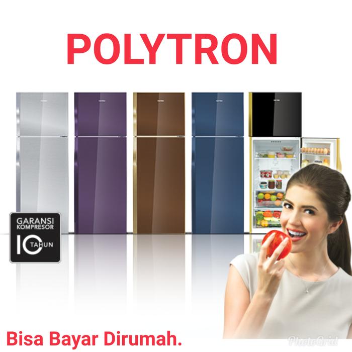 Kulkas 2 Pintu Polytron PRM21QS BELLEZA 3 Glass Door