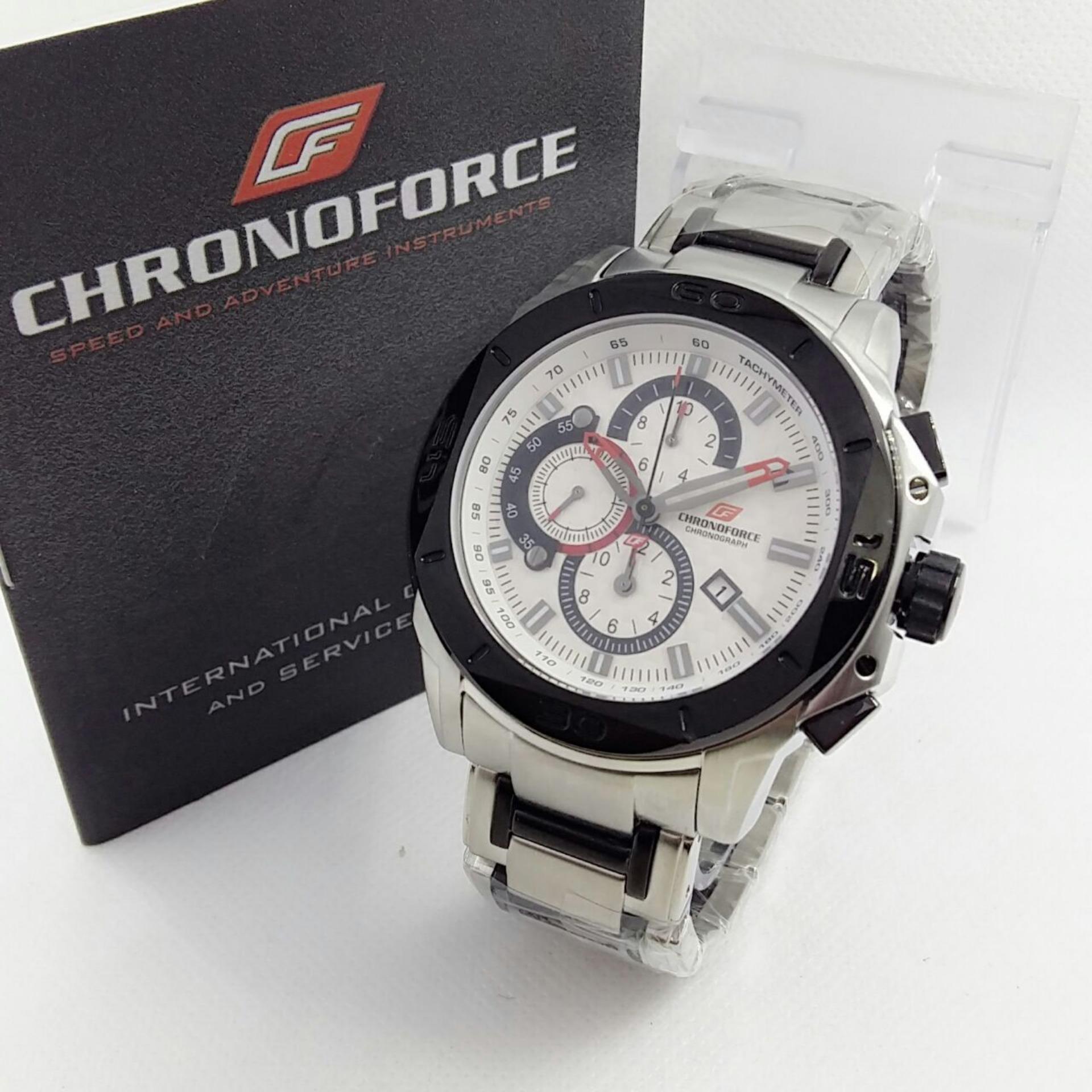 CHRONOFORCE CR5158OS - Jam Tangan Fashion Pria - Full Stainless - Chronograph Mode