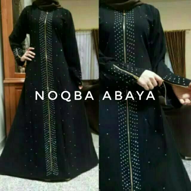 Abaya Gamis arab Dress Bordir Zipper Mata Jumbo Big Size Premium
