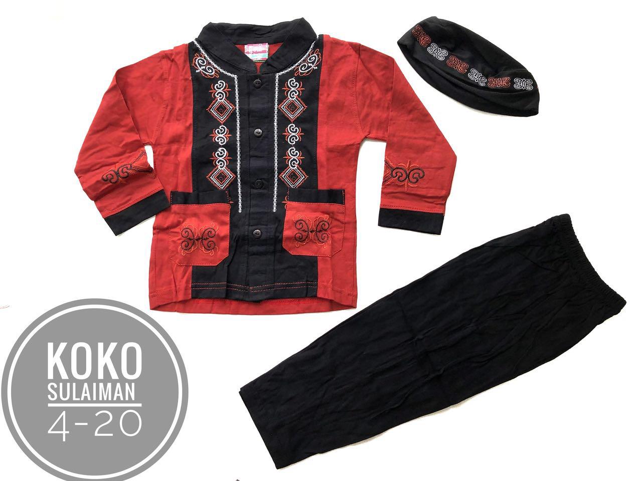 〘nEW ArRiVal〙LP004 Grosir 3-5thn Setelan baju lebaran muslim koko anak bordir K4
