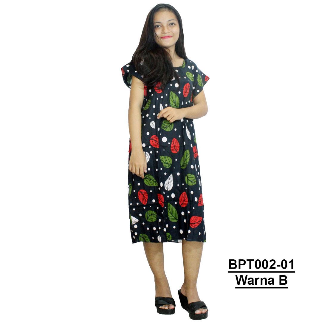Midi, Daster Midi, Dress Santai, Baju Tidur, Piyama, Atasan Batik (BPT002-01) Batikalhadi Online