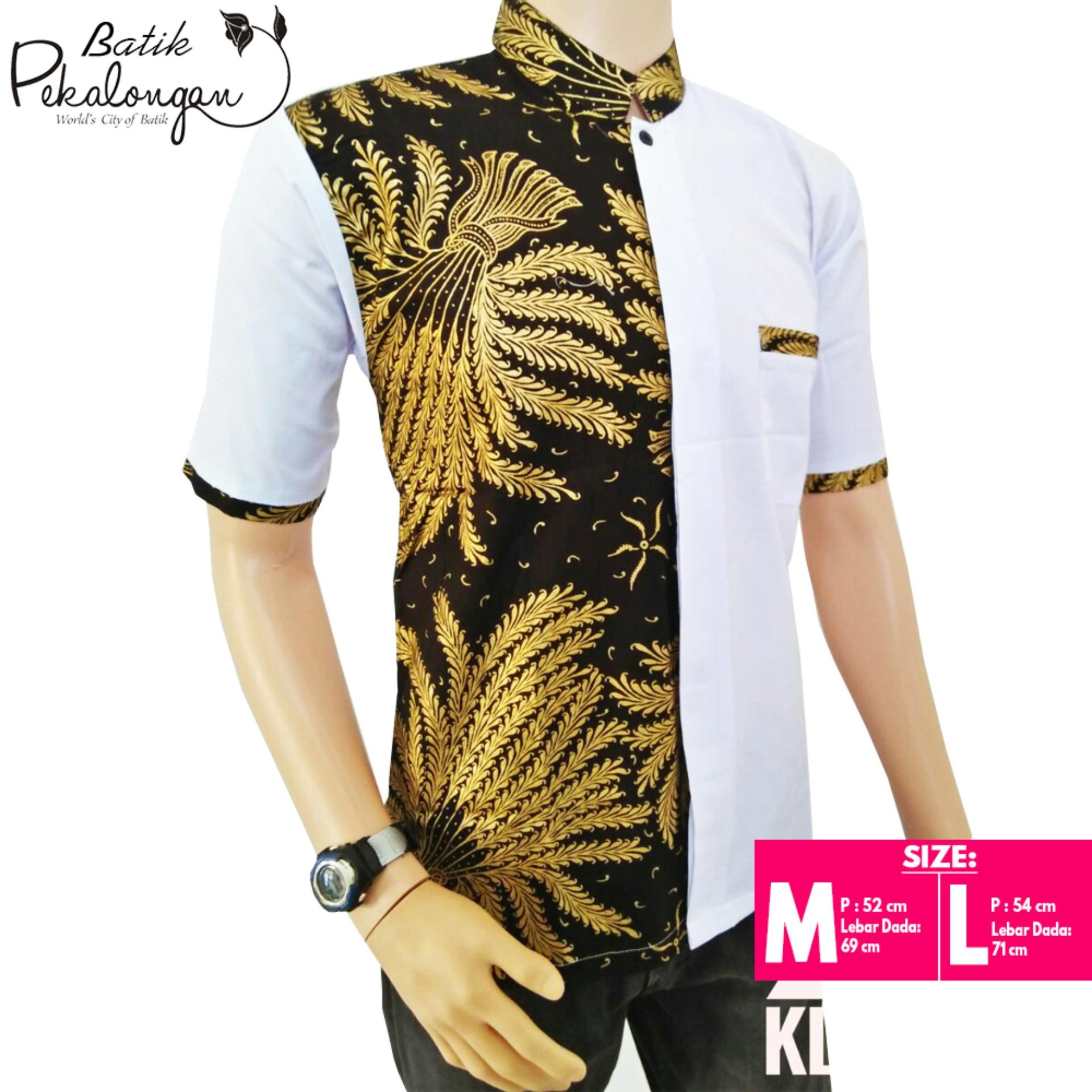 The cheapest price Baju Kemeja Koko Pria Baju Koko Modern Baju Baju Batik Koko Pria Batik Pekalongan Hem Koko Batik Kemeja Lengan Pendek