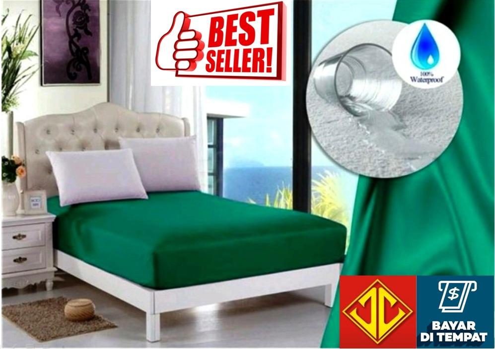 Sprei Jaxine Waterproof Anti Air Ompol (Sprei Only) - Hijau Tosca