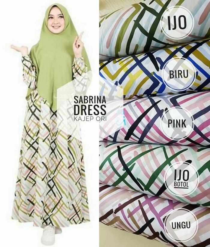 Dress / Baju / Gamis Katun Jepang Motif Sabrina