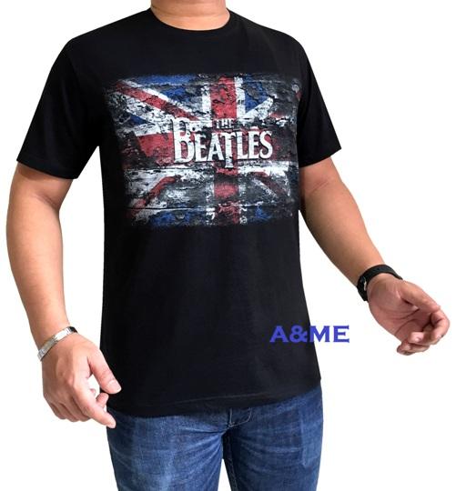 A&ME-Kaos Distro T-Shirt Distro Pria Fashion 100% Cotton Combed 30s Atasan Baju Pria Wanita Kaos Cowok Cewek T-Shirt 3D Terbaru Seni Kata Gambar Sablonan Group Music Pop Rock & Roll Penyanyi The Beatles Bendera Bagus Modis Casual Kaos Distro-Hitam