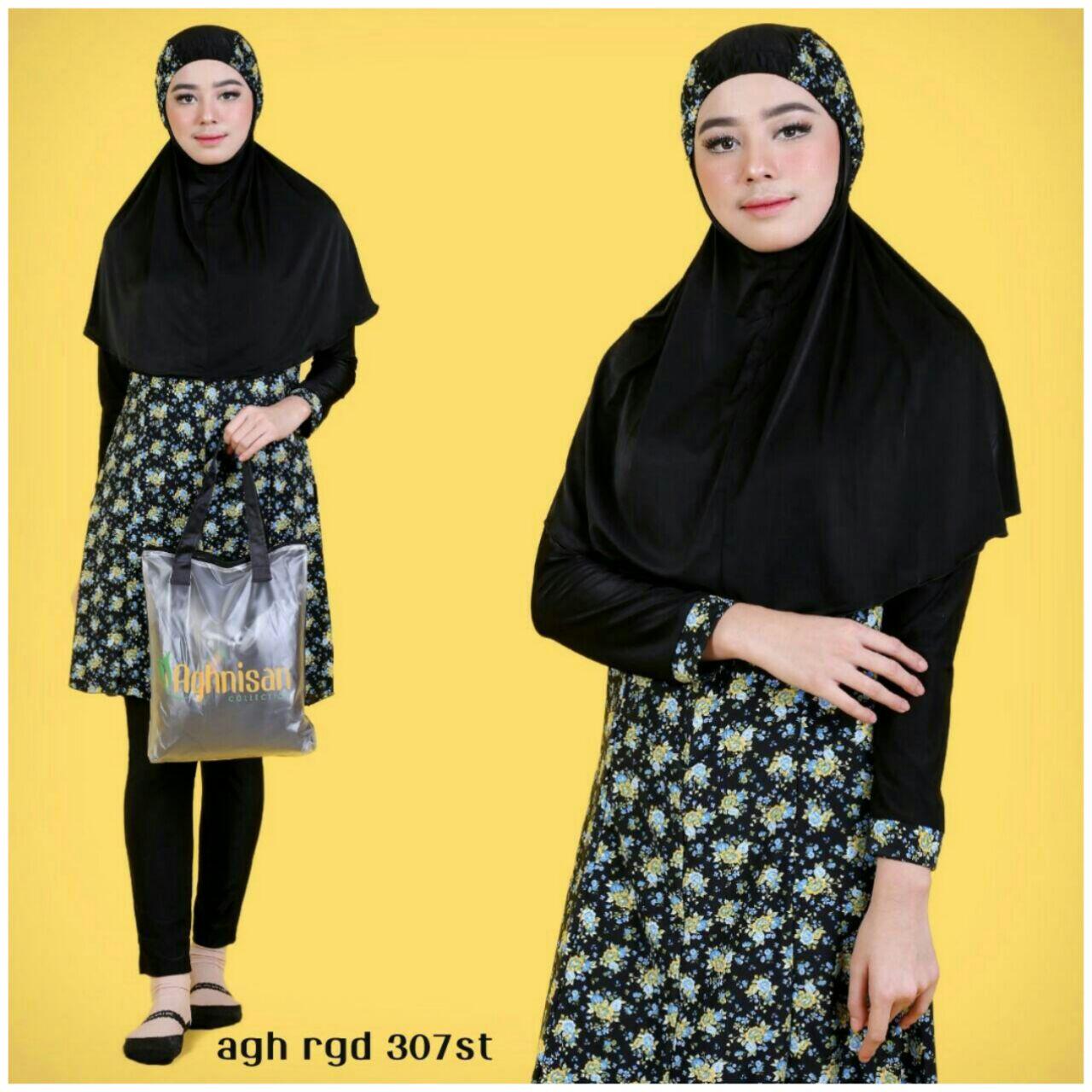 Aghnisan Baju Renang Muslimah - Hitam