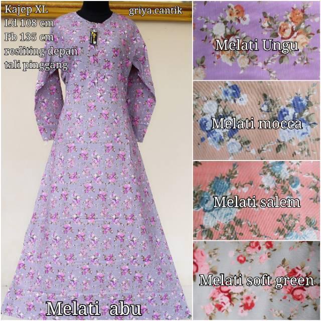 (5gratis dompet) Gamis XL katun Jepang Flamboyan pink muda