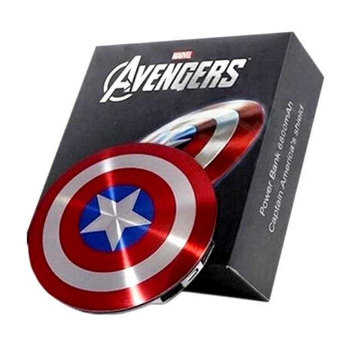 Power Bank Perisai Captain America 2 Port 6800mAh