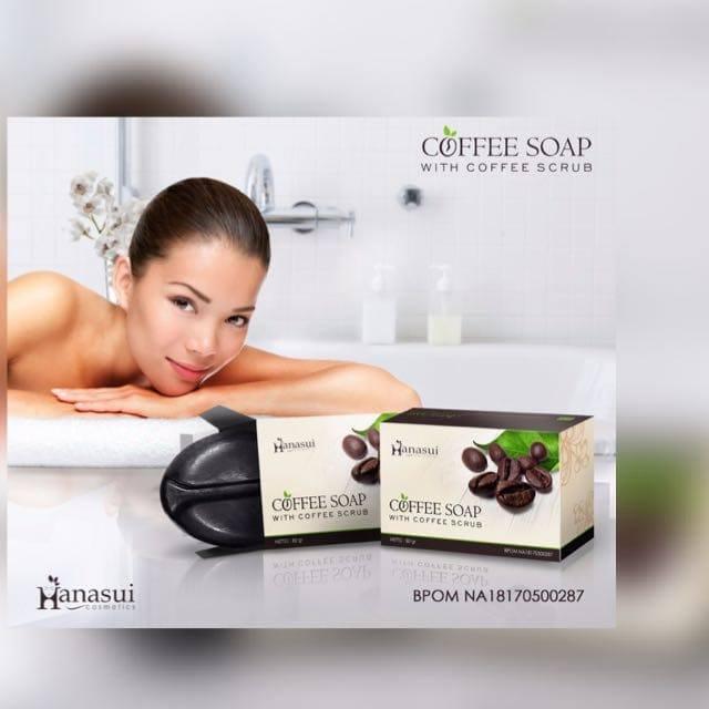 Hanasui Coffee Soap / Sabun Kopi Hanasui With Coffee Scrub BPOM