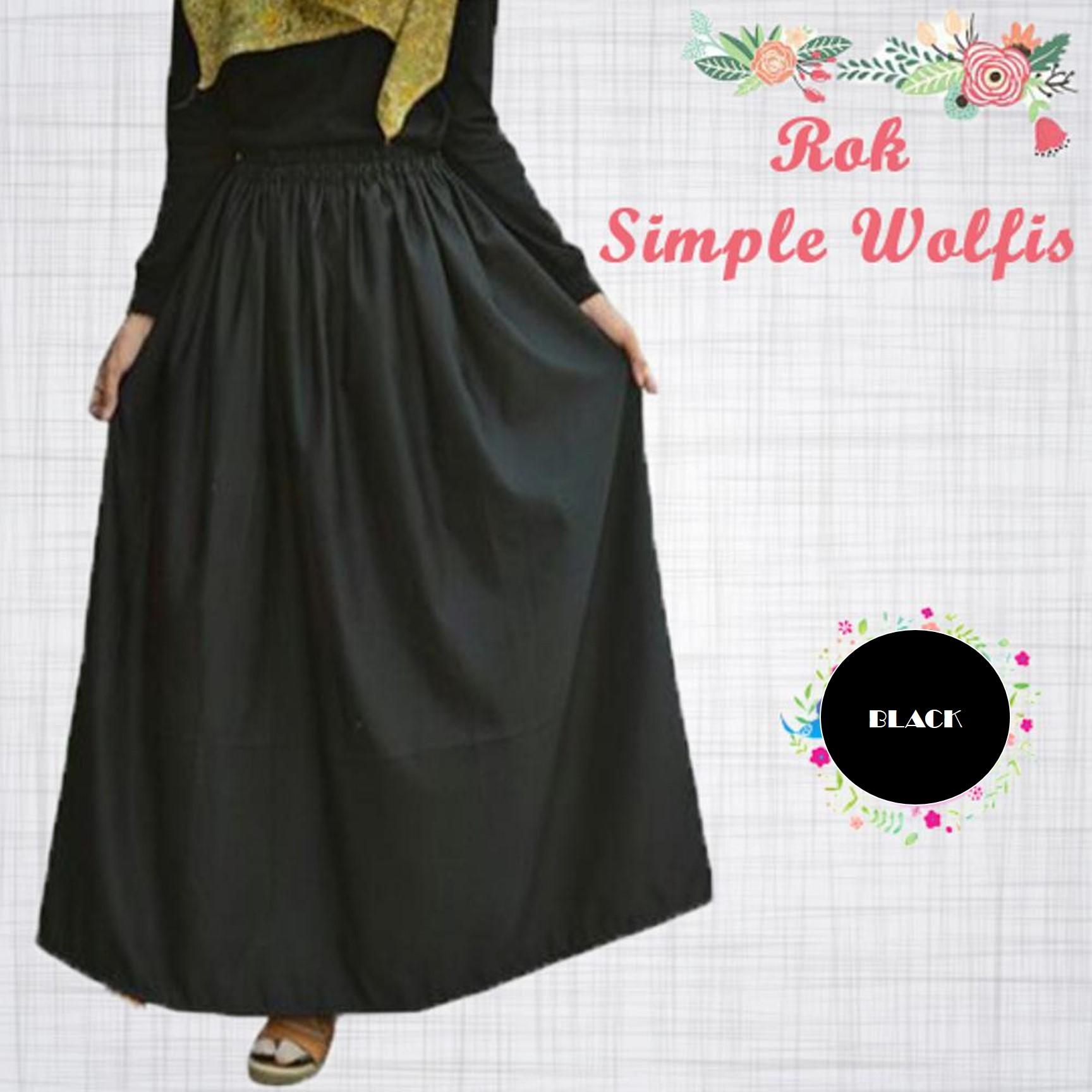 Baby Talk Club Rok Polos Panjang Wolfis Premium Super Murah Woolpeach Maxi Skirt Rok Polos Panjang Rok Wolfis Wolvis Skirt n Rok Panjang Rok Hijabers Simple / Women Long Skirt / Rok Polos Panjang Rok Wanita Wolfice