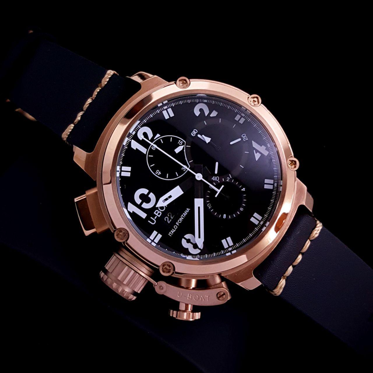 Jam Tangan Pria U-Boat Italiano Fontana Tipe 6495 RGBLWH Super Grade AAA