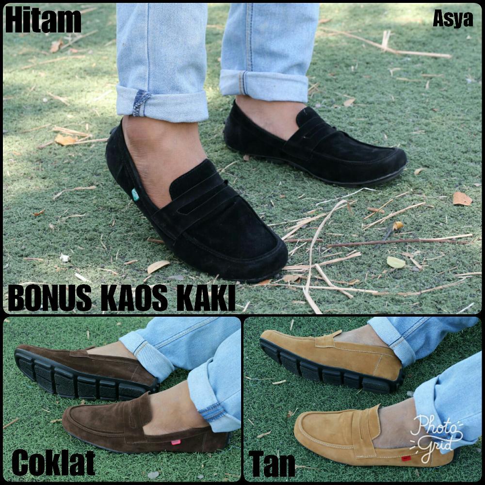 Promo Toko Grosir Diskon big sale Sepatu casual slop moccasin Kickers Jevin slip on 3 pilihan model bagus murah berkualitas free Bonus kaos kaki Fashion