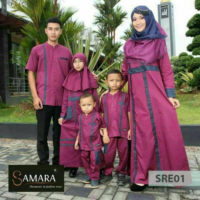 SRE01 | Sarimbit muslim couple baju keluarga seragam Koko gamis ayah ibu anak branded terbaru murah Koko Anak No 4 & 6