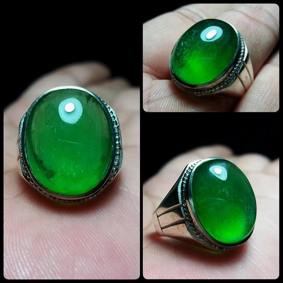 Bumi Permata - Batu Cincin Pria Fresh Green Natural Zamrud Kalimantan