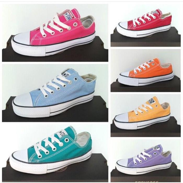 Promo Termurah CONVERSE PENDEK FULL WARNA ORI INDO LENGKAP BOX + TAG Gratis Ongkir