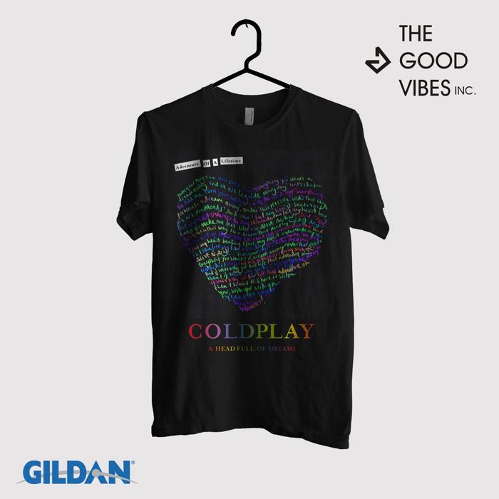 Kaos Band Coldplay Original Gildan - Adventure Of Life Time Lyrics