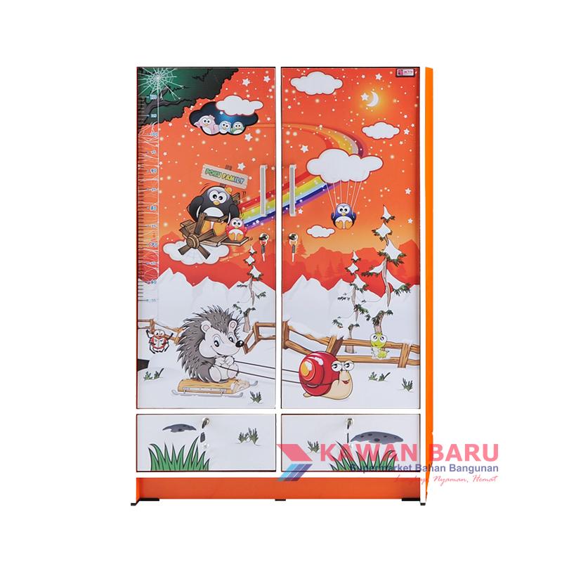CTF Lemari Pakaian Baju Anak Activ Poku BL 122 - Orange