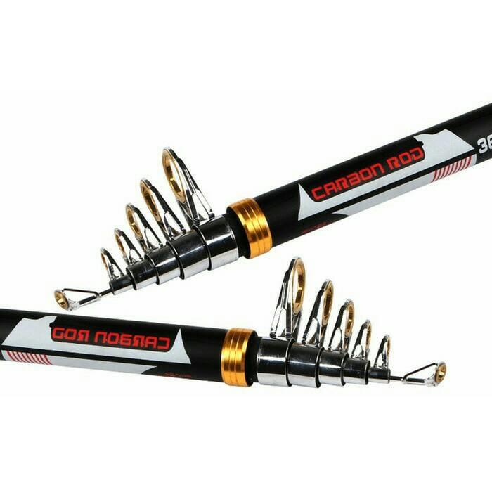 Pancingan Mamba Joran Carbon Fiber Sea Fishing Rod 5 Segments 2.4M - UHVWWg