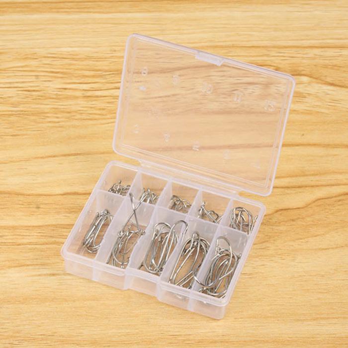 Kail Pancing Mata pancing 100pcs + Box Ukuran 3 -12 Murah Alat Pancing - nHFL0j