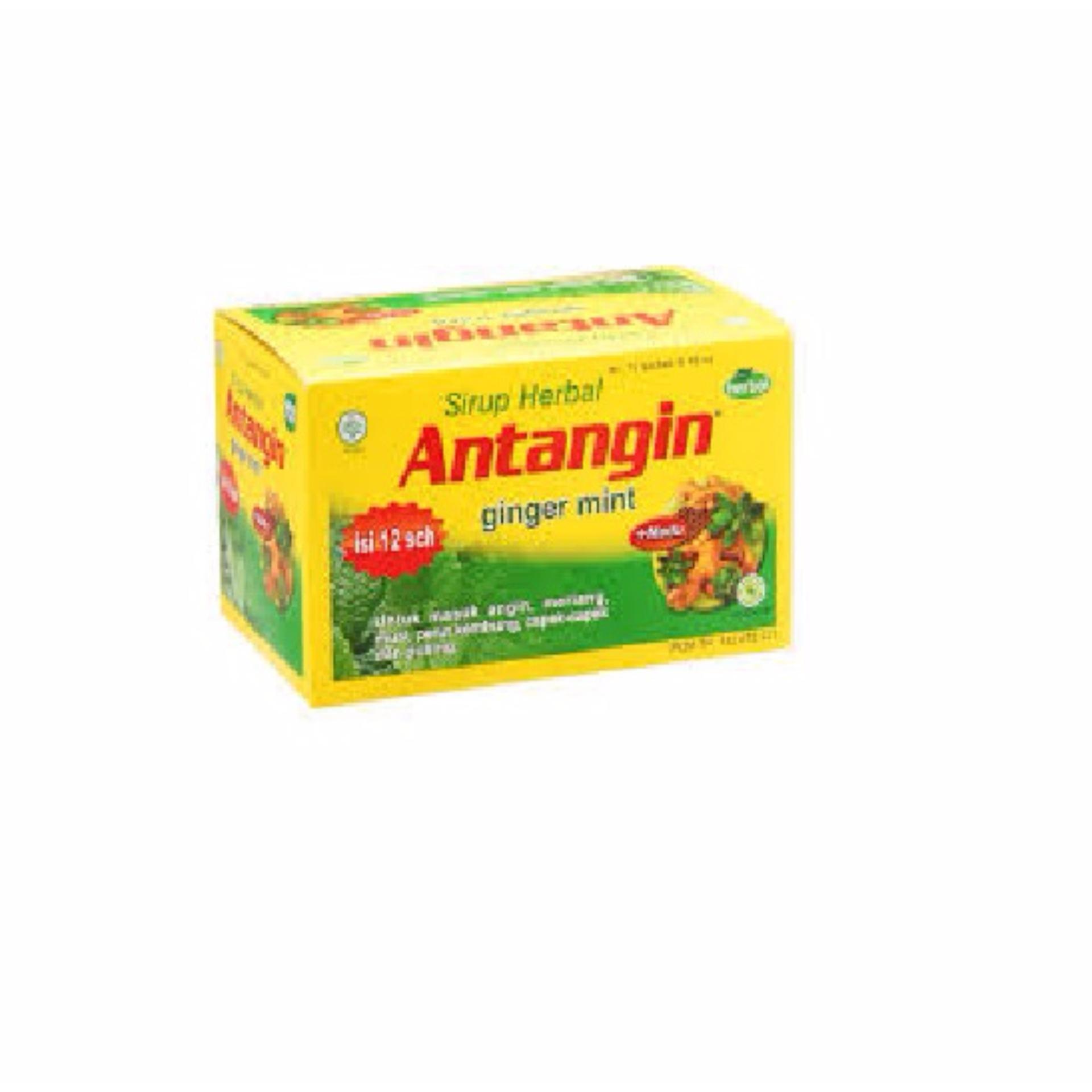 Antangin JRG Syrup Ginger Mint 12's @15 Ml - Obat Sirup Masuk Angin, Perut Kembung, Meriang, Melegakan Tenggorokan, Meningkatkan Daya Tahan Tubuh