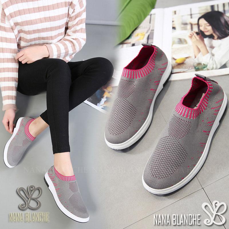 Nana Blanche Sepatu Sneakers Wanita Sock Shoes Kasual - Olivia