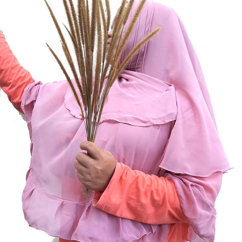 Delice Hijab Kepala Kerudung Rania Jilbab Instan Syari Khimar Polos Tanpa Pet 2 Layer Instant Langsung Pakai Women Fashion Wanita Muslim Muslimah Bahan Sifon Chiffon Pengajian Sehari-hari Penutup Pelindung Kepala Simple Adem Nyaman