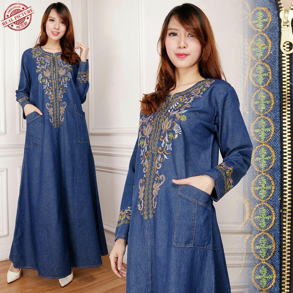 Longdress gamis Maxi jeans clarissa , tannisa collection