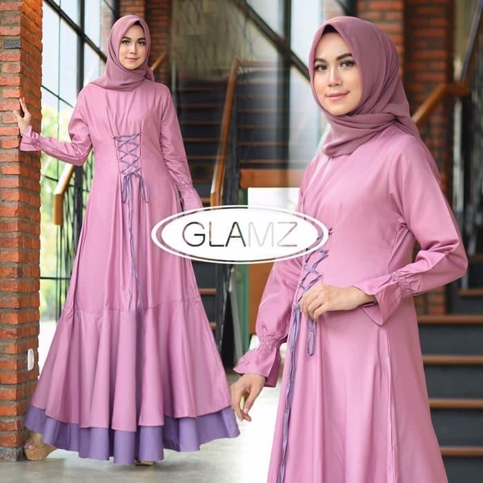 Baju Muslim Gamis Remaja/Baju Hijabers/Pakaian Lebaran Syahirah Dusty