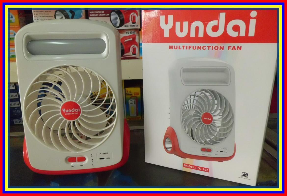 Kipas Mini Multi Fungsi With Emergency Plus Senter Yundai Kk295
