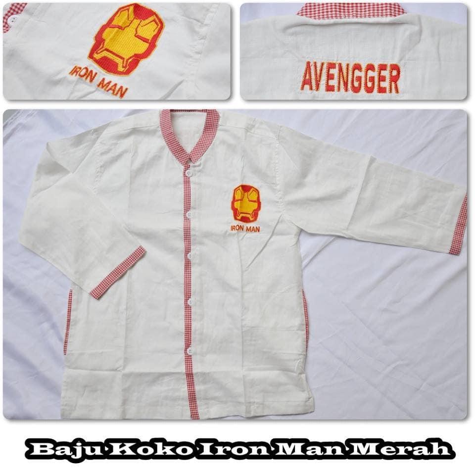 TERLARIS!!! KOKO IRON MAN MERAH SIZE M mukena mewah / mukena dewasa / mukena tatuis / mukena anak / mukena bali / mukena katun jepang