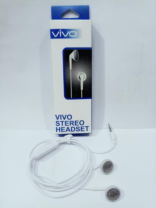 Vivo Handsfree Hf Headset Universal 3,5 mm for Vivo, Oppo Iphone Samsung Xiomi Lenovo Asus Advan Evercross Blackberry Acer Foto Asli