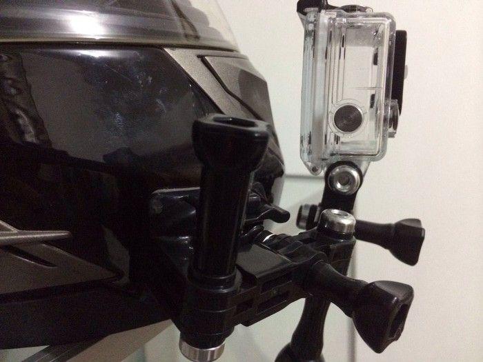 Motovlog Special Chin Mount Universal Helm AGV LS2 KYT for Action Camera Gopro Brica Xiaomi