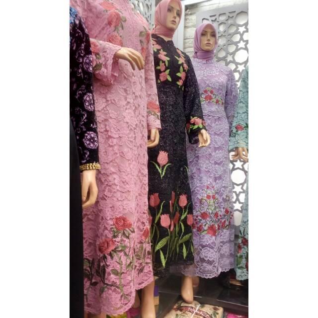 REALPICT GAMIS BAHAN BRUKAT BORDIER / GAMIS NAGITA / DRESS PESTA NAGITA