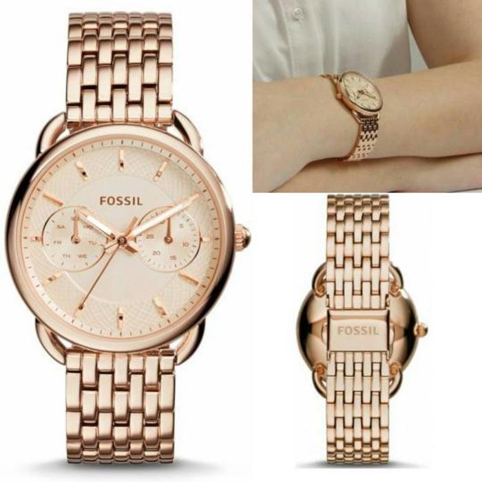 Jam Tangan Wanita Merk Fossil Original Bm Type : 3713 Baterai