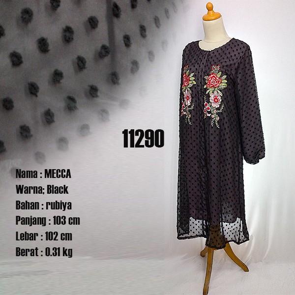 Baju Murah Fashion Muslim Gamis Syari 11290 Mecca Black Tunik 141017