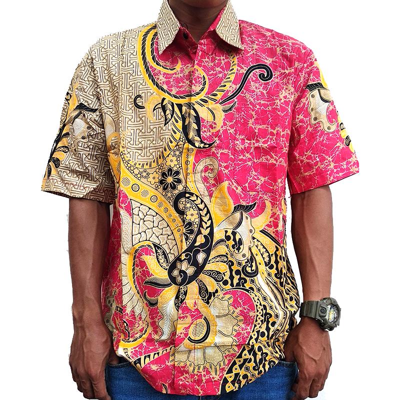 Lasido Baju Batik Lengan Pendek Bayu Modern Kemeja Fashion Pria Fashionable Kantor Kerja Formal Casual Kondangan Trendy Man Fashion Kasual Atasan Paka
ian Shirt Short Clothes Katun Prima Cotton Nyaman Elegan Cool Gagah Kece Modern - Merah