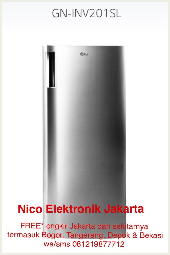FREE ONGKIR* LG Lemari Es 1 pintu Kulkas LG GN-INV201SL SILVER