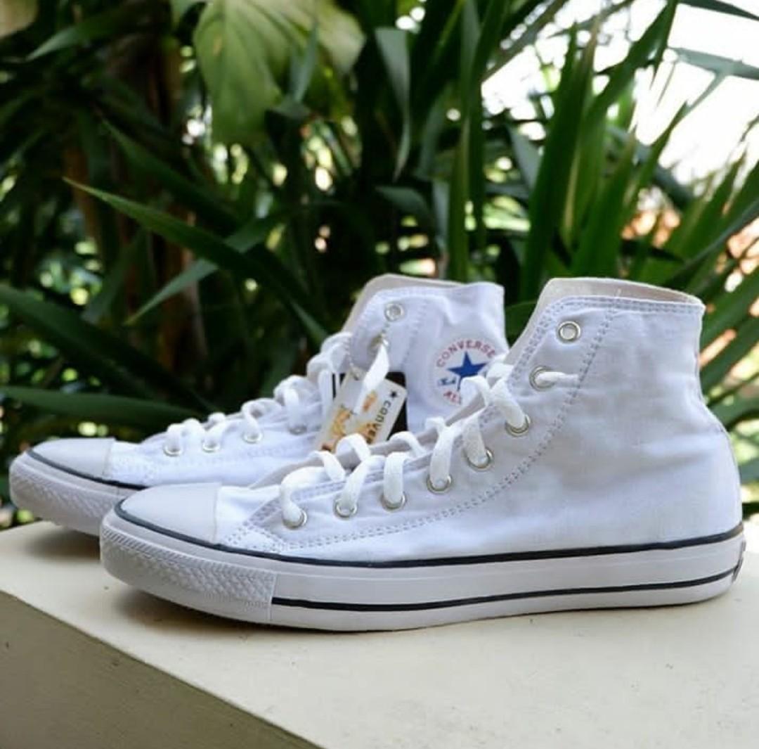 Sepatu casual converse high-boot-white-sepatu sekolah-sepatu sneakers-sepatu unisex