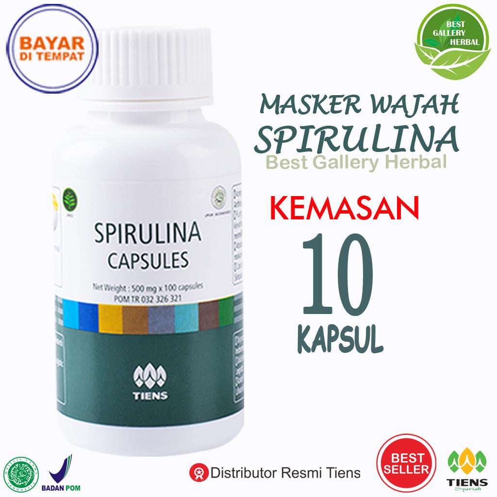 Tiens Perawatan Masker wajah Pria / Wajah Kusam / 10 Kapsul Spirulina / Paling Di Cari Di LAZADA / PROMO / Free Member Card By Best Gallery Herbal