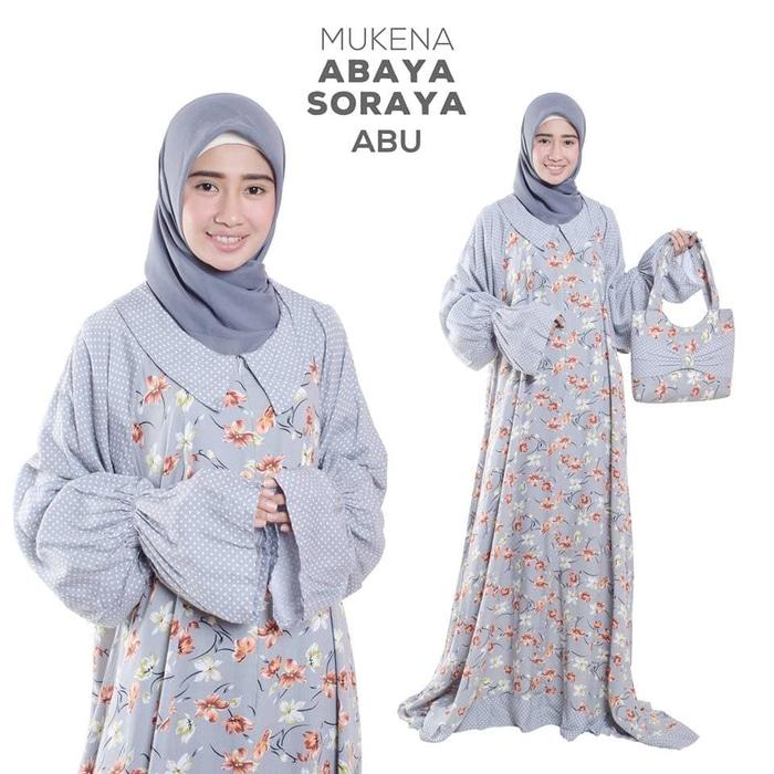 MUKENA TERUSAN ABAYA SORAYA ABU / PERLENGKAPAN SHOLAT / ALAT SHOLAT / TELEKUNG / MUKENA / MUKENA DEWASA TERMURAH / MUKENA DEWASA BERKUALITAS / BEST SELLER / MUKENA KEKINIAN / MUKENA MURAH