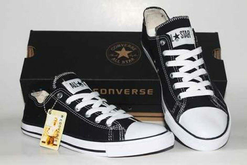 Promo Sepatu converse all star Canvas hitam putih casual Size 37-44 untuk sekolah jalan main gaya sehari hari fashion style trendy pria wanita Fashion