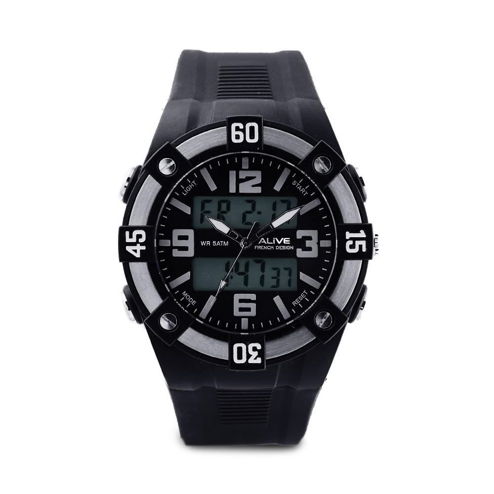 JAM TANGAN PRIA IMPORT ALIVE SOPHIE MARTIN HITAM NEYMAR GPU1067B5 ORI MURAH TERBARU COWOK ANTI AIR