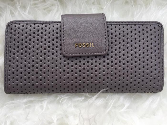 Jual Dompet Fossil Madison Tab Clutch Grey NWT - 0D8DoL