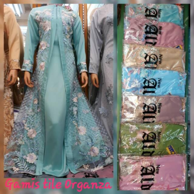 Model gamis dari bahan organza